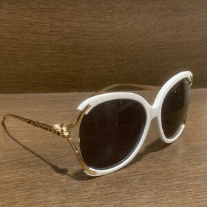 Cartier Gold and White Sunglasses